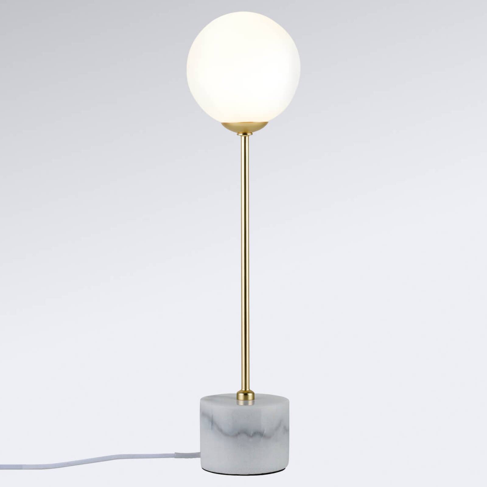 Image of Paulmann Lampe à poser épurée Moa avec socle en marbre 4000870796610