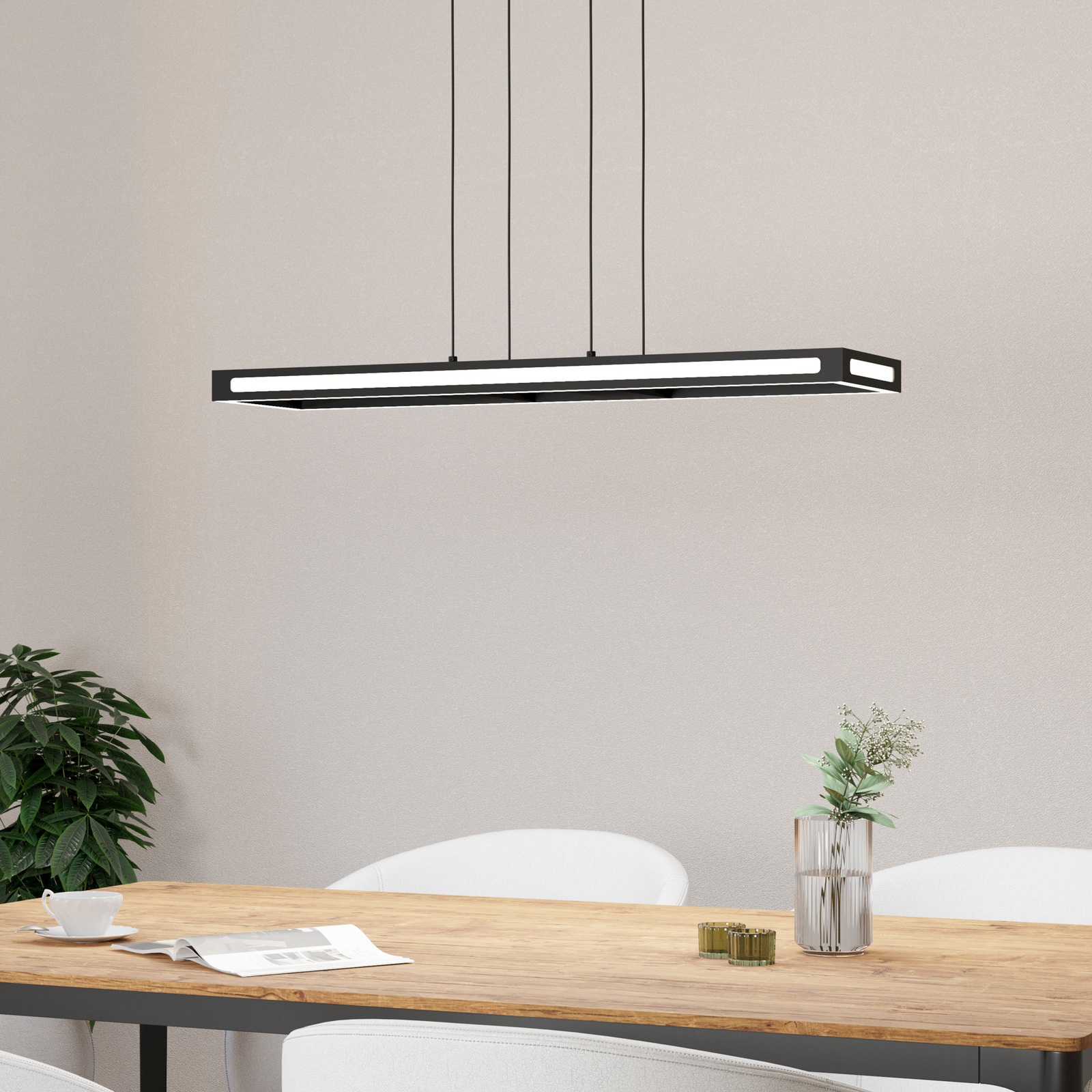 EGLO connect LED-Hängeleuchte Savilanas-Z, 77 cm, schwarz EGLO connect LED-Hängeleuchte Savilanas-Z, 77 cm, schwarz