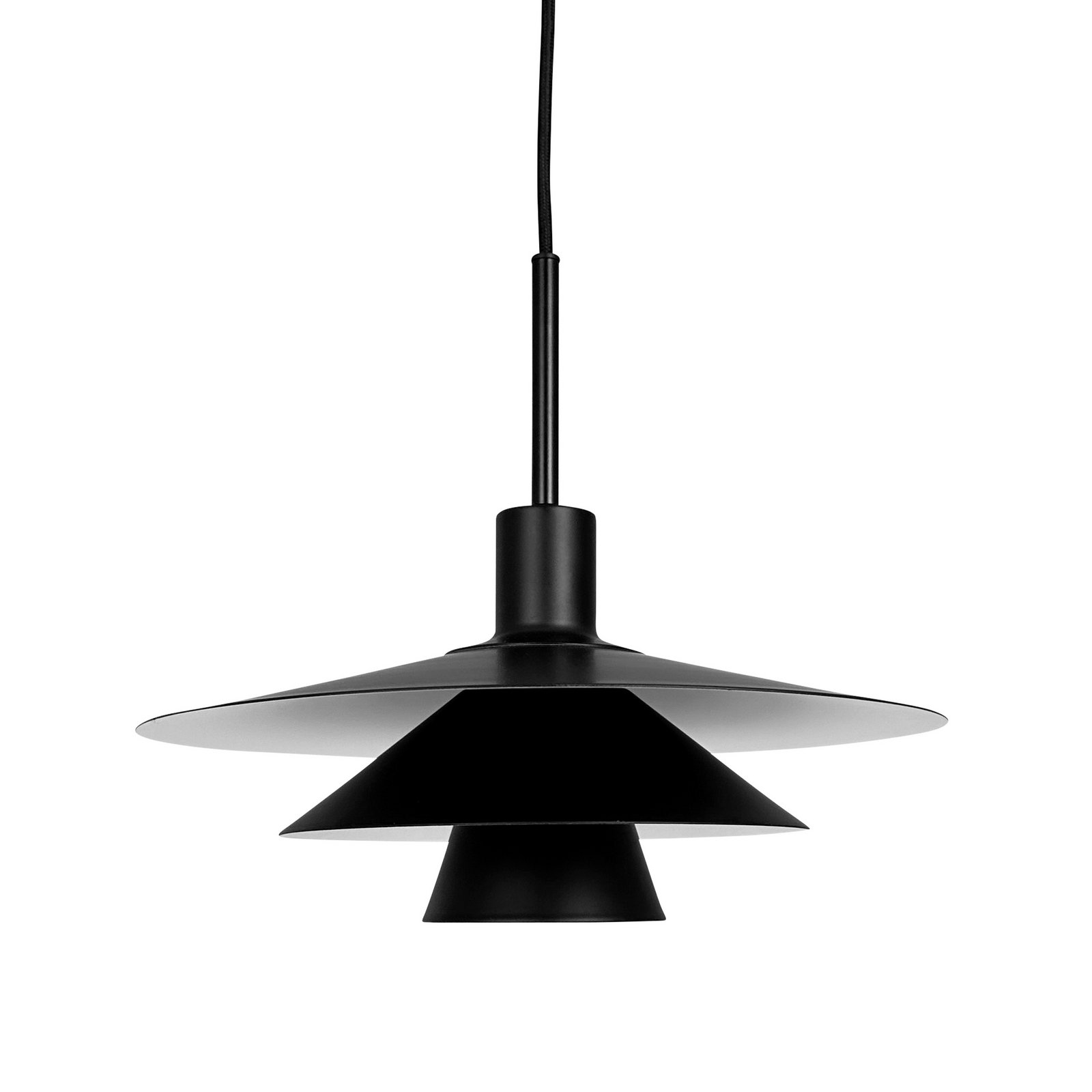 Dyberg Larsen Kay hanging light, Ø 40 cm, black, metal