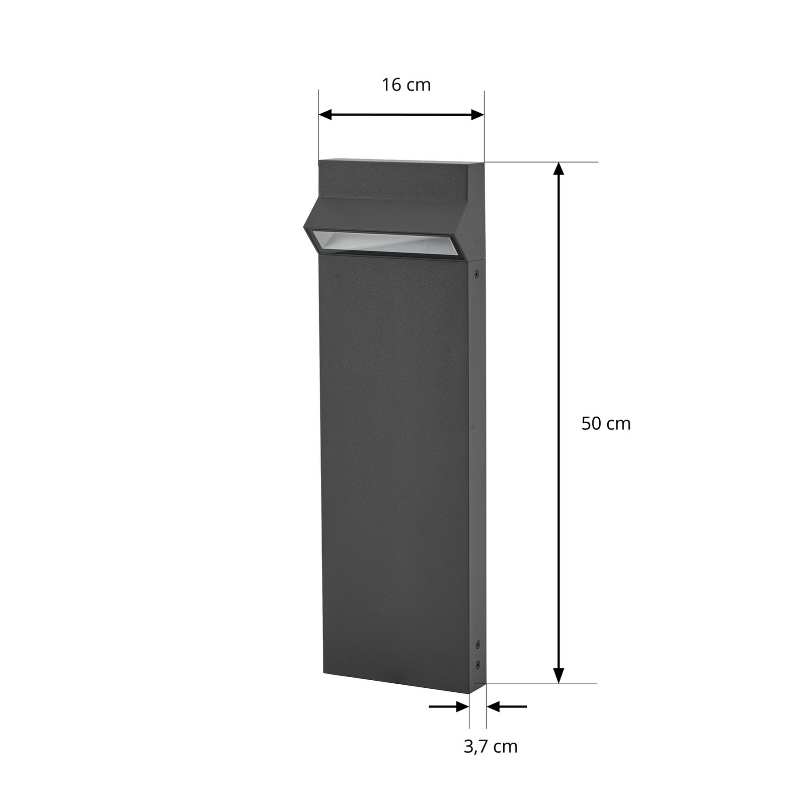 Arcchio LED tuinpadverlichting Tovio, hoogte 50 cm, antraciet Arcchio LED tuinpadverlichting Tovio, hoogte 50 cm, antraciet