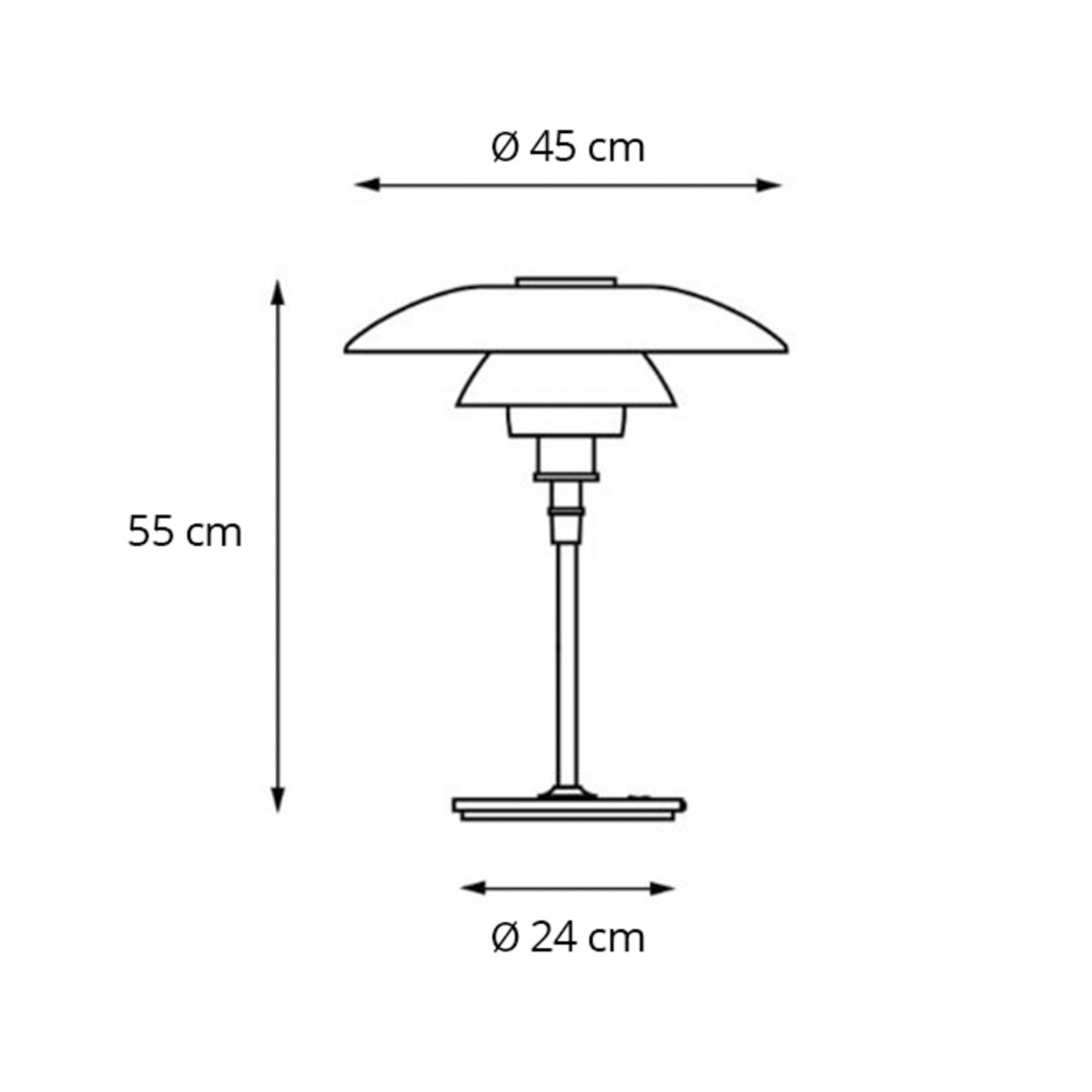 PH 4½-3½ Underskærm Opal Glass - Louis Poulsen