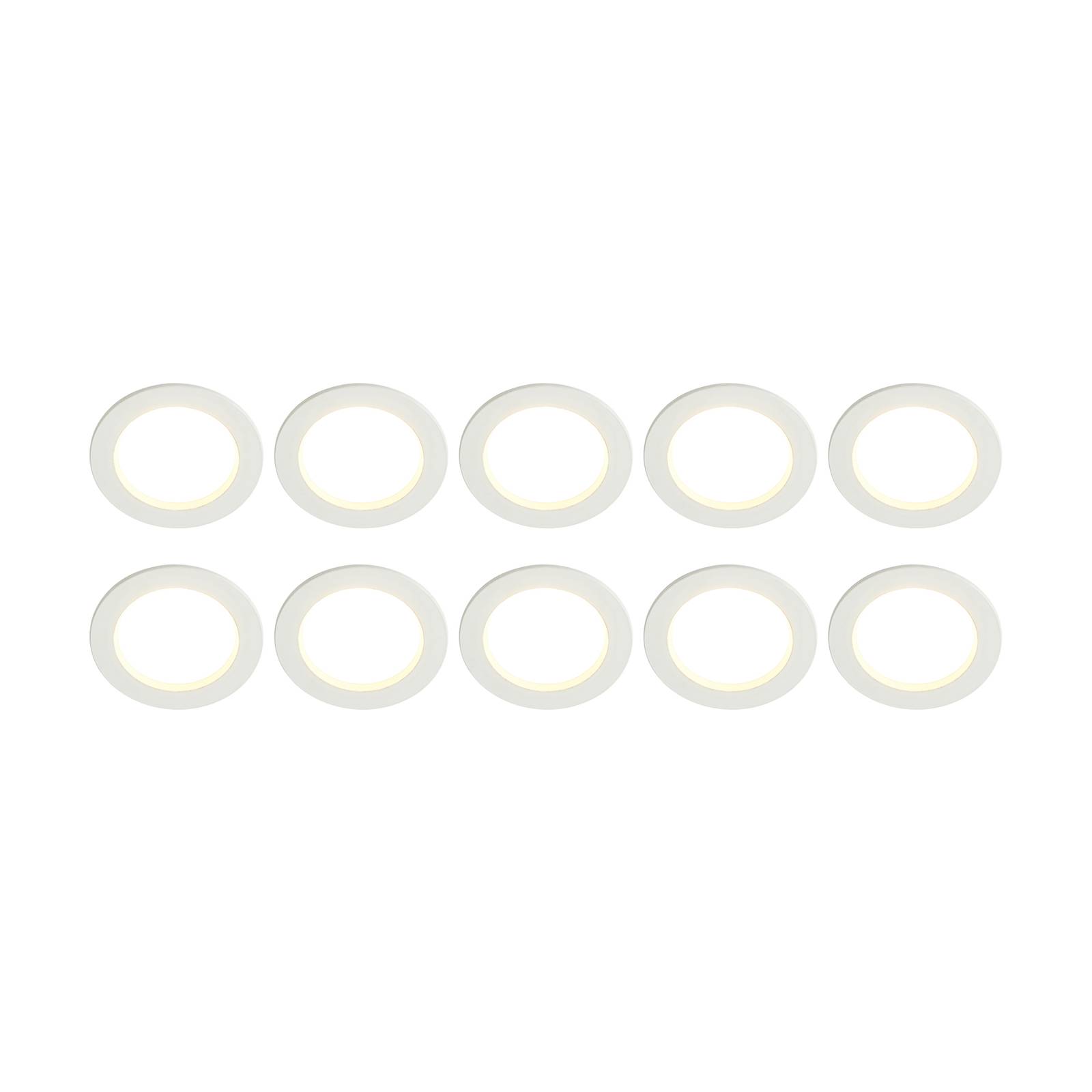 Arcchio LED-Einbauleuchte Milaine, weiß, dimmbar, 10er-Set