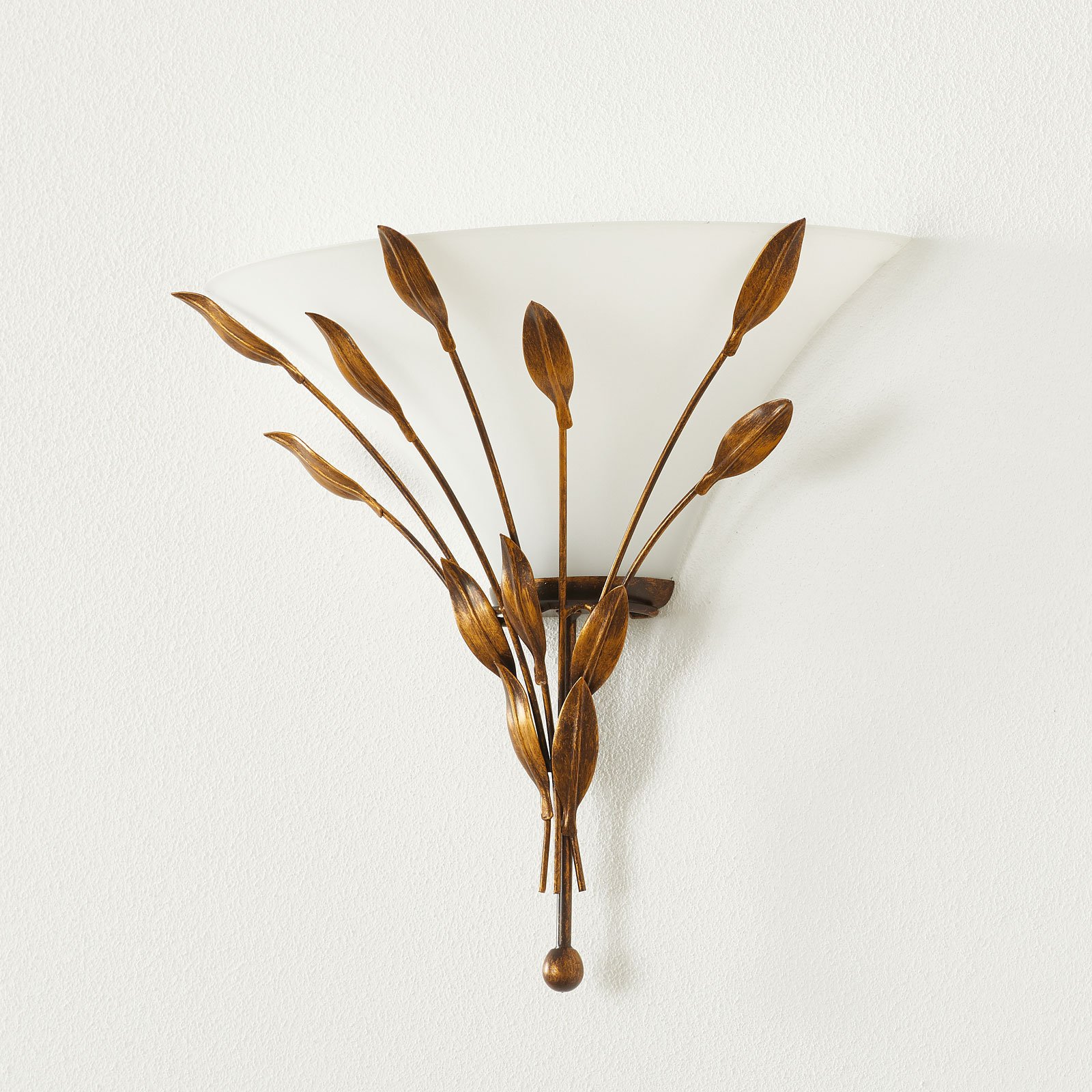 Lampa ścienna CAMPANA z dekoracją z liści