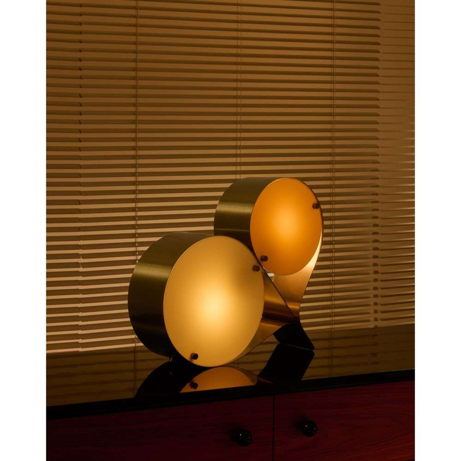 Coppia Candeeiro de Mesa Bronze Aço/Ivory/Blush - GUBI