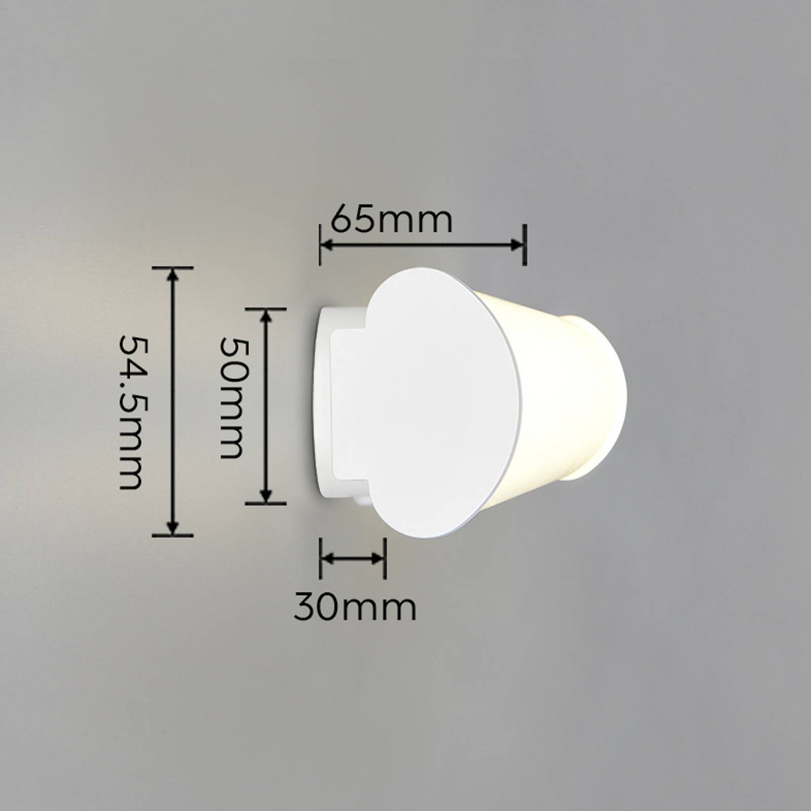 Trio Lighting LED wandlamp Ernesto, mat wit, breedte 40 cm, 4.000 K, IP44