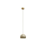 Neil LED hanglamp, Alabast, goud, Ø 21cm