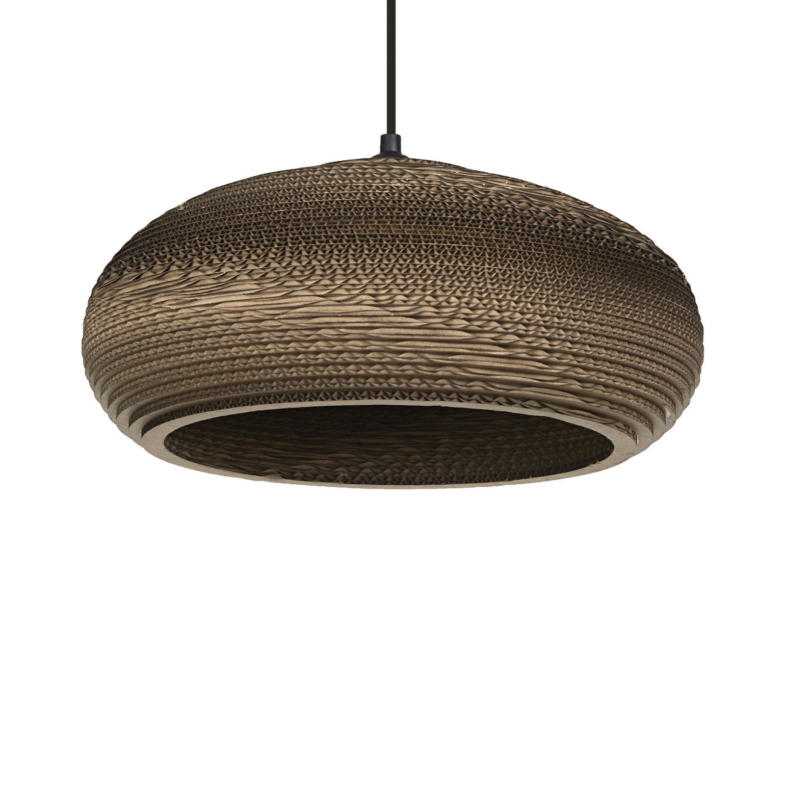 OSRAM Hängeleuchte DROP, braun, Ø 40 cm, Wellpappe, E27