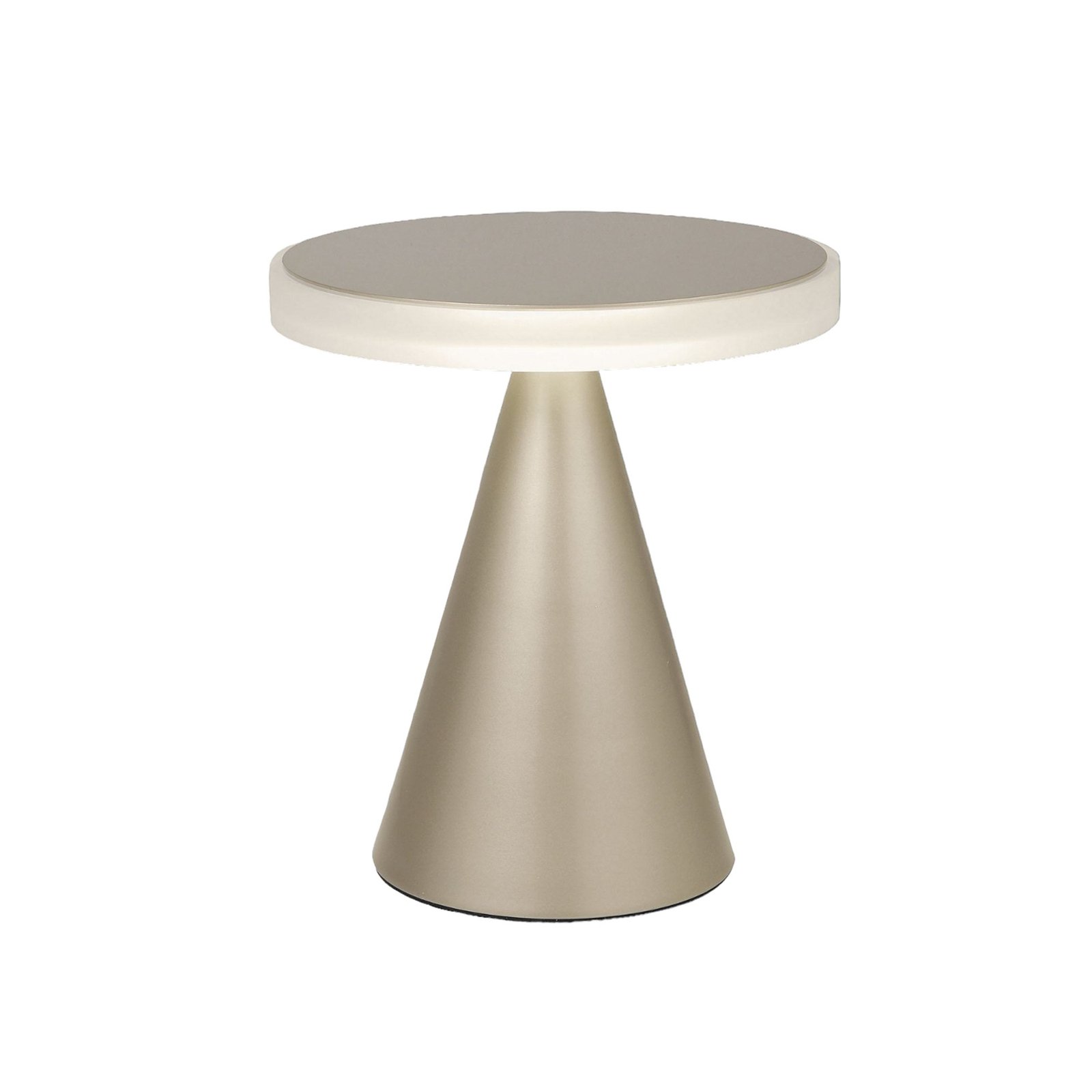 Lampada da tavolo LED Neutra, altezza 27 cm, oro opaco, touch dimmer