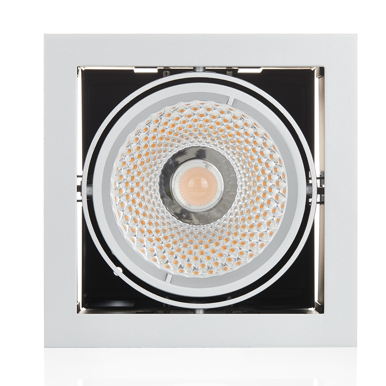 Arcchio Adin LED indbygningslampe, 3.000K, 25,9W, grå