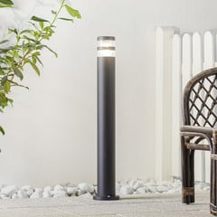 Bolardo luminoso Birk con luz de efectos, negro