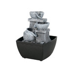 LED asztali világítás Luma, barna, magasság 18 cm, műgyanta, USB