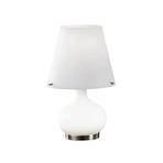 Lámpara de mesa Ade, altura 33 cm, blanca, cristal