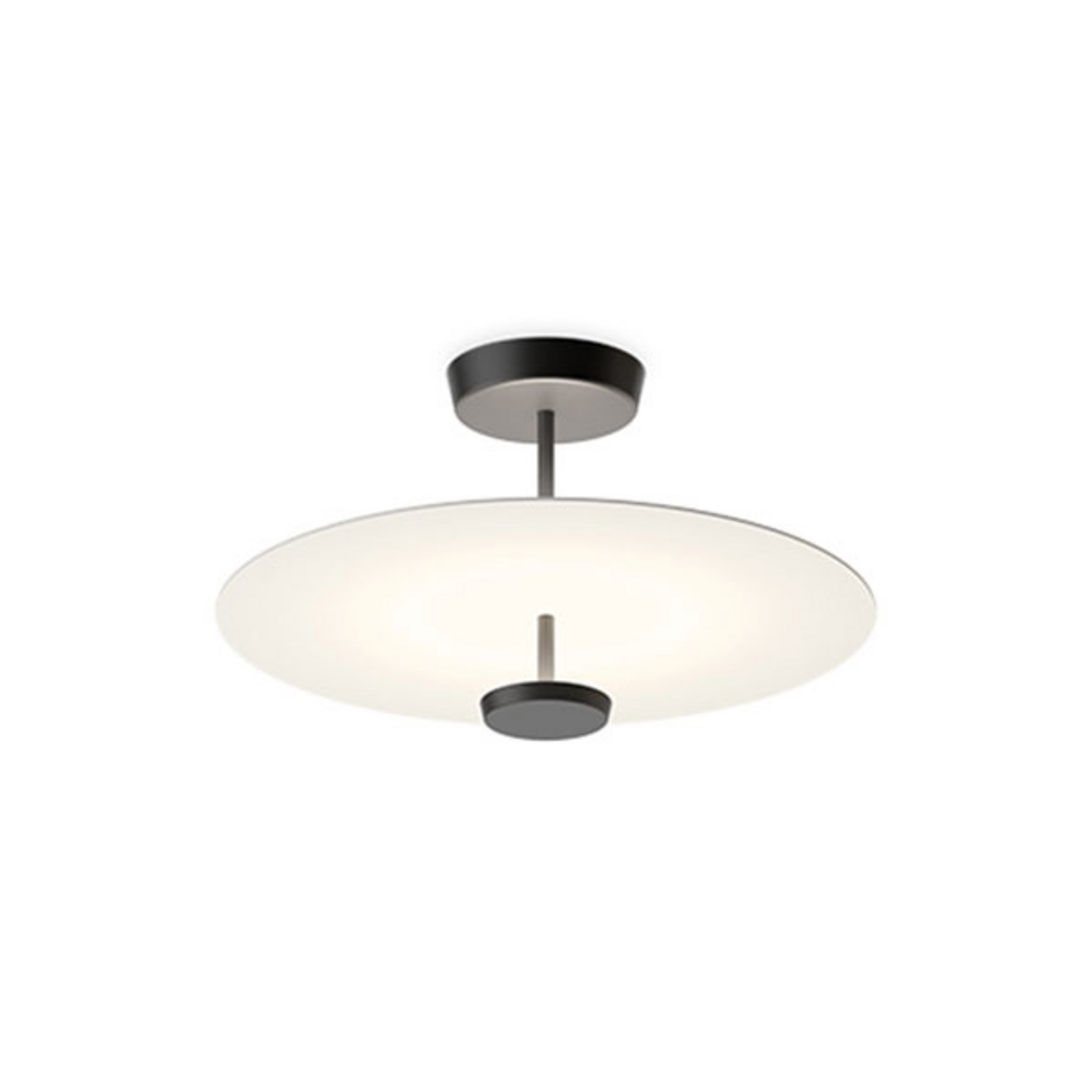 Flat LED ceiling light, 2-bulb, Ø 55 cm, white - Vibia