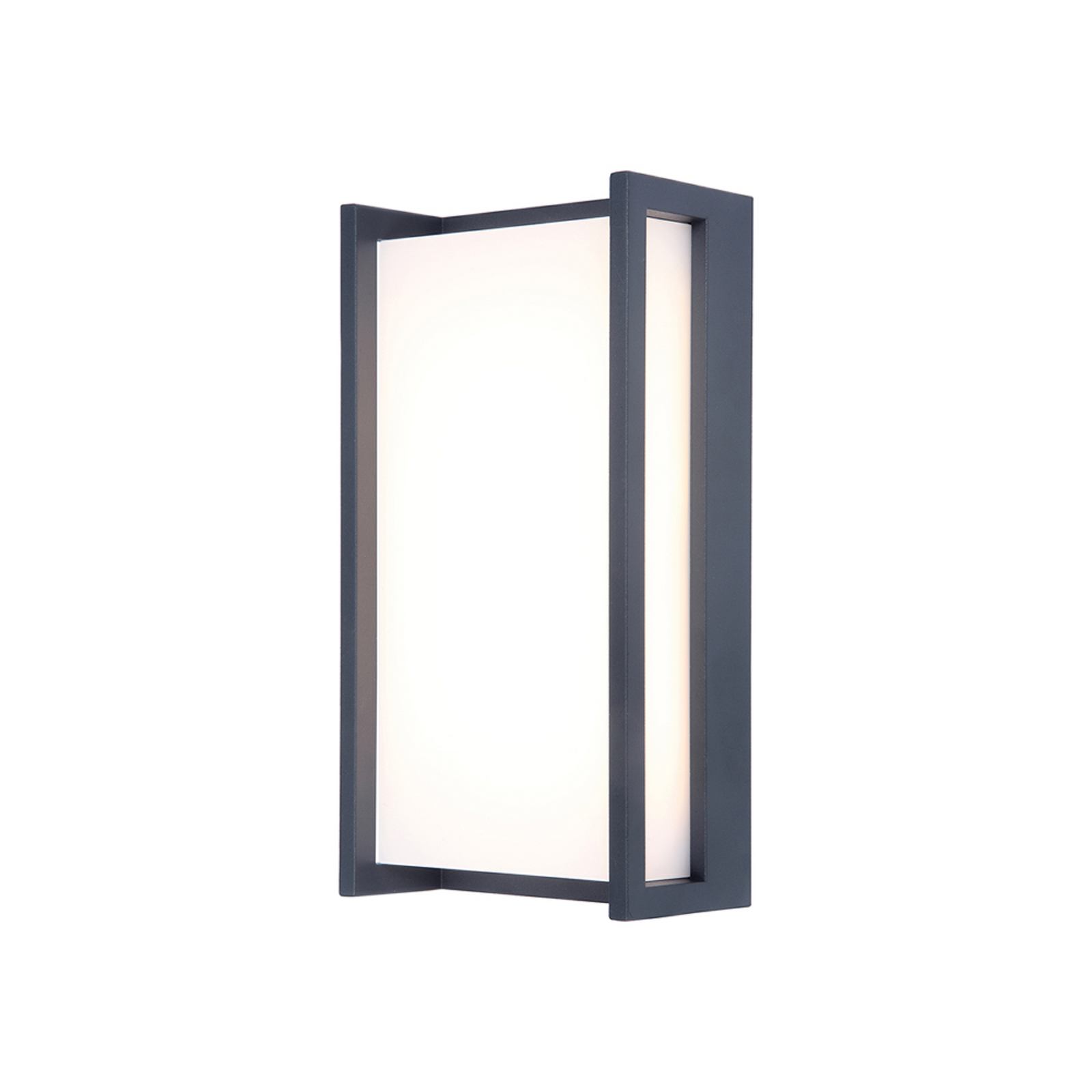 LED-Smart-Außenwandlampe QUBO, dunkelgrau 22 cm IP54 RGB CCT