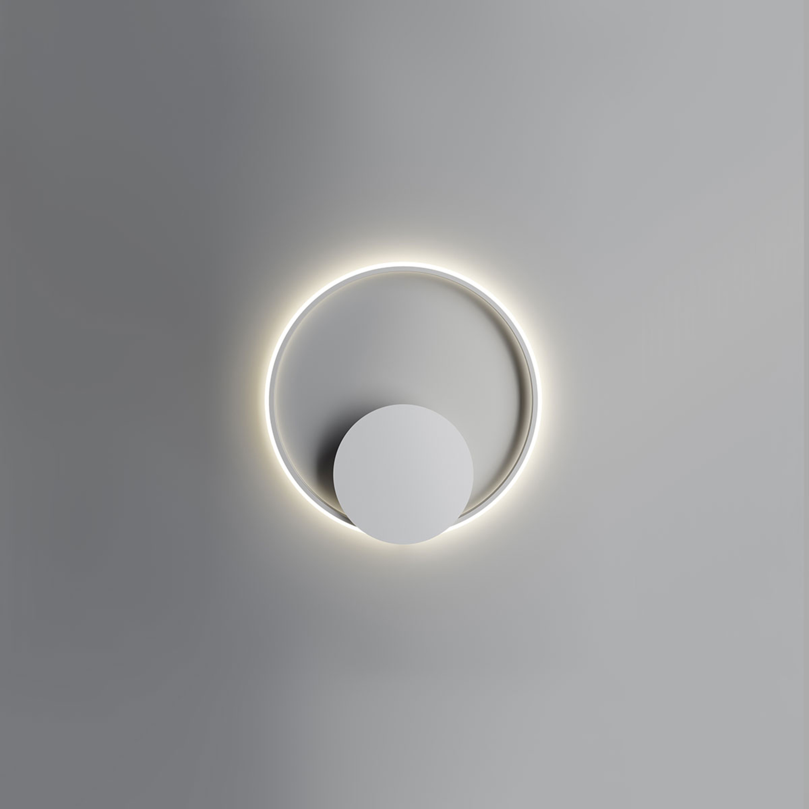Fabbian Olympic LED-Wandlampe 3.000K Ø60cm weiß