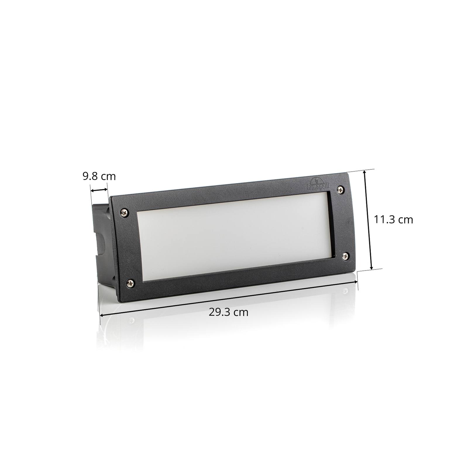 LED nástěnné světlo Leti 300 Square černé, CCT