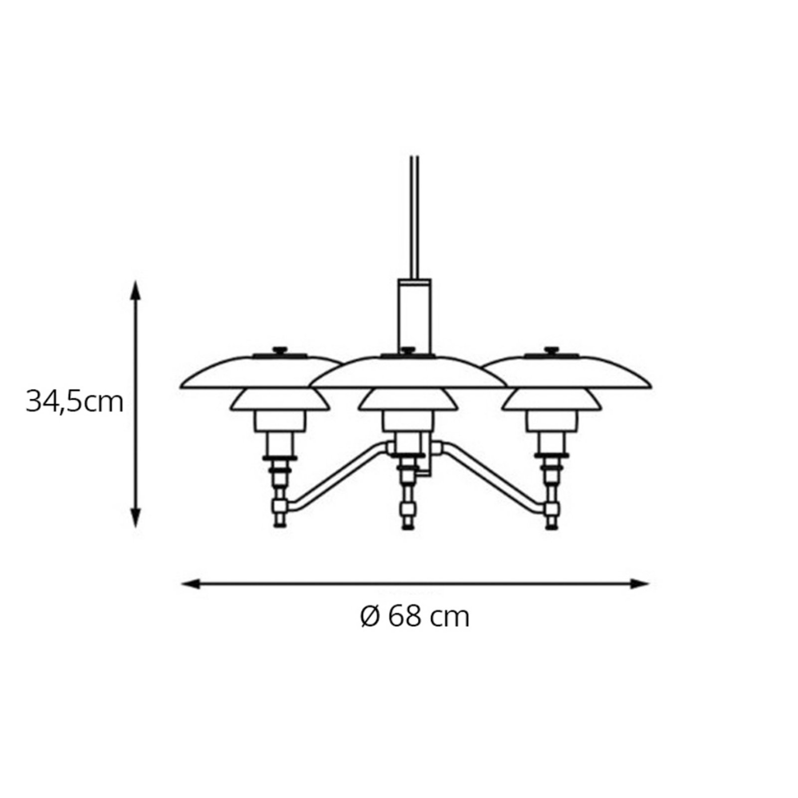 PH 3/2 Middenkleur voor tafel-/hanglamp, opaal