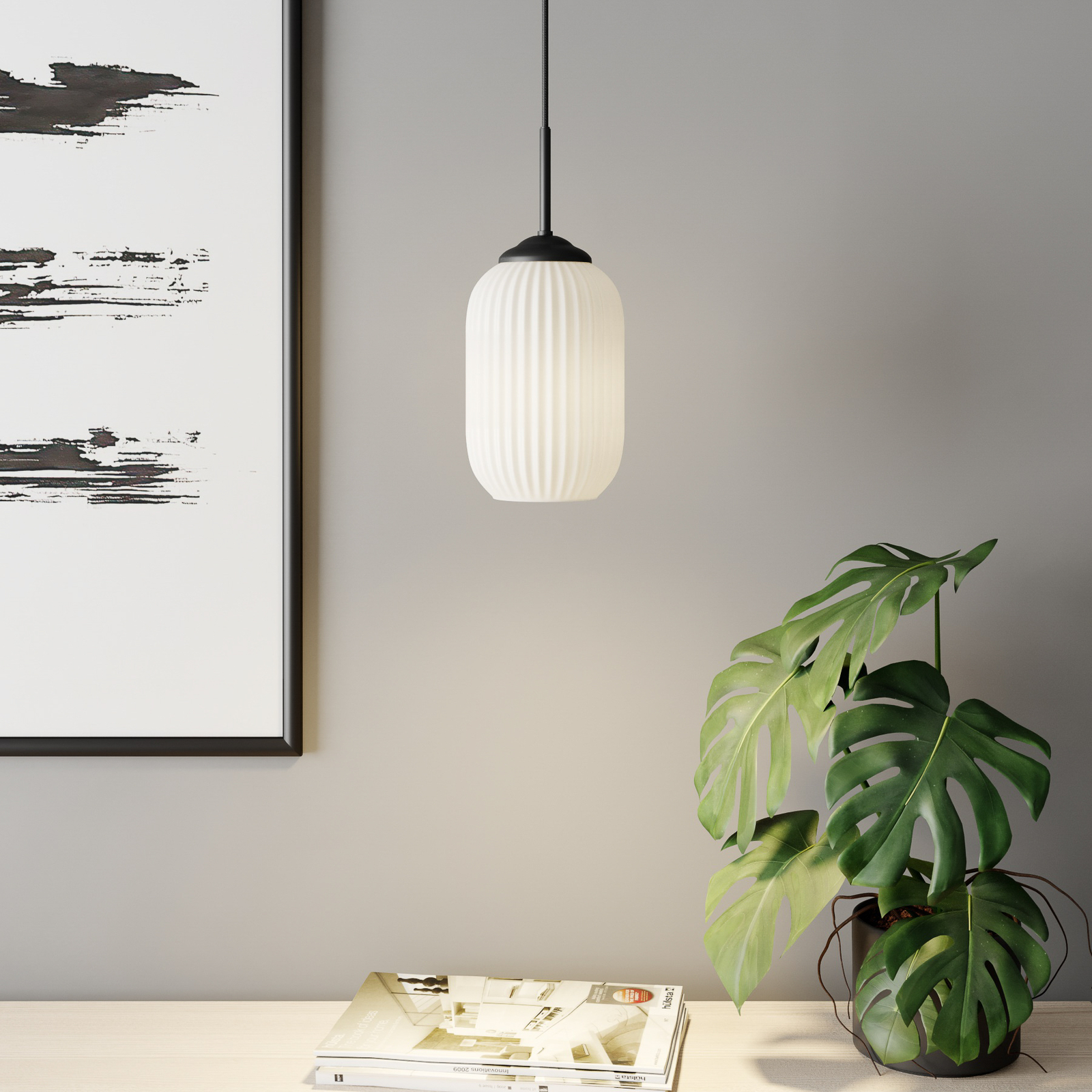 Dyberg Larsen Riflet Pendellampe aus Glas