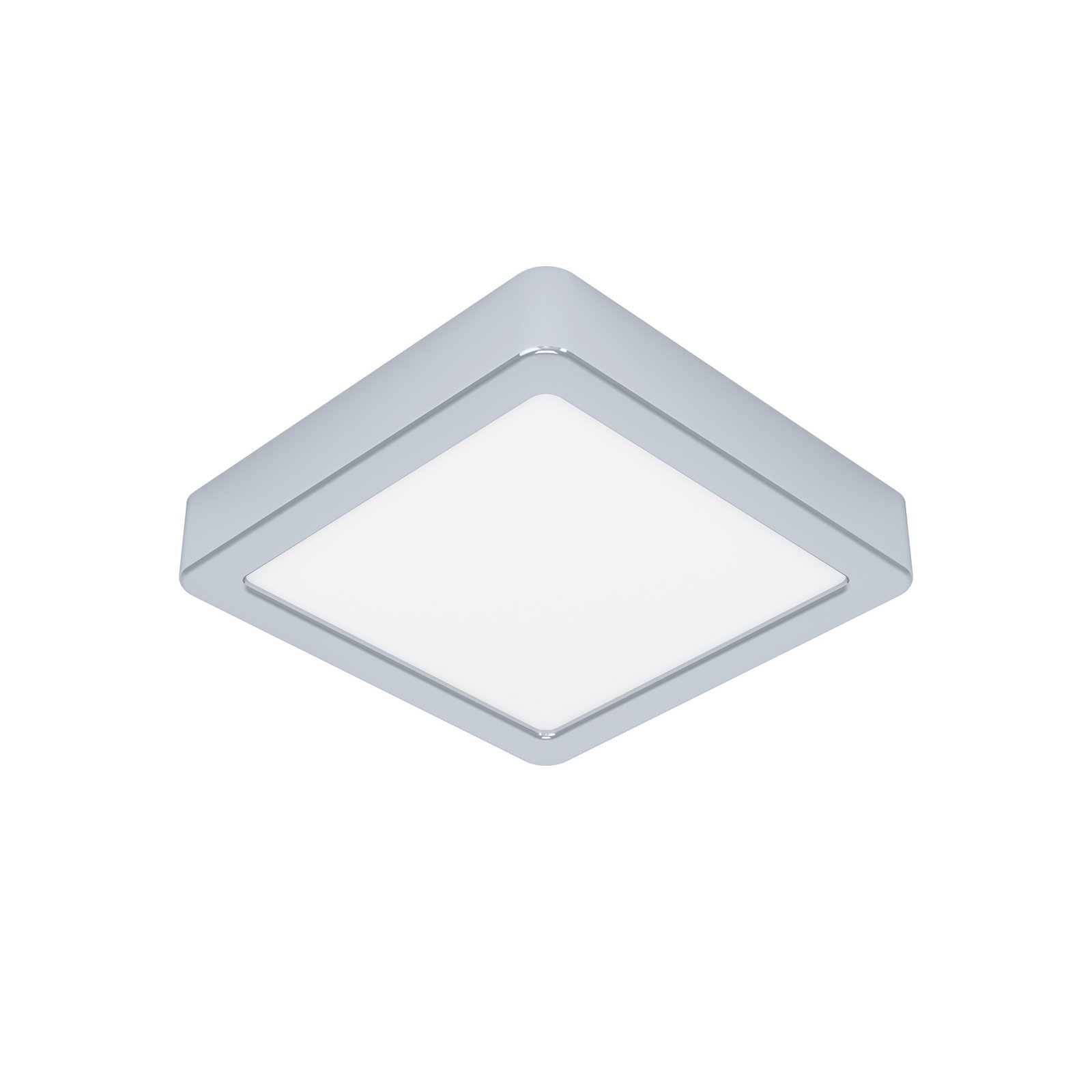 LED plafondlamp Fueva 5 IP44 3000K chroom 16x16cm