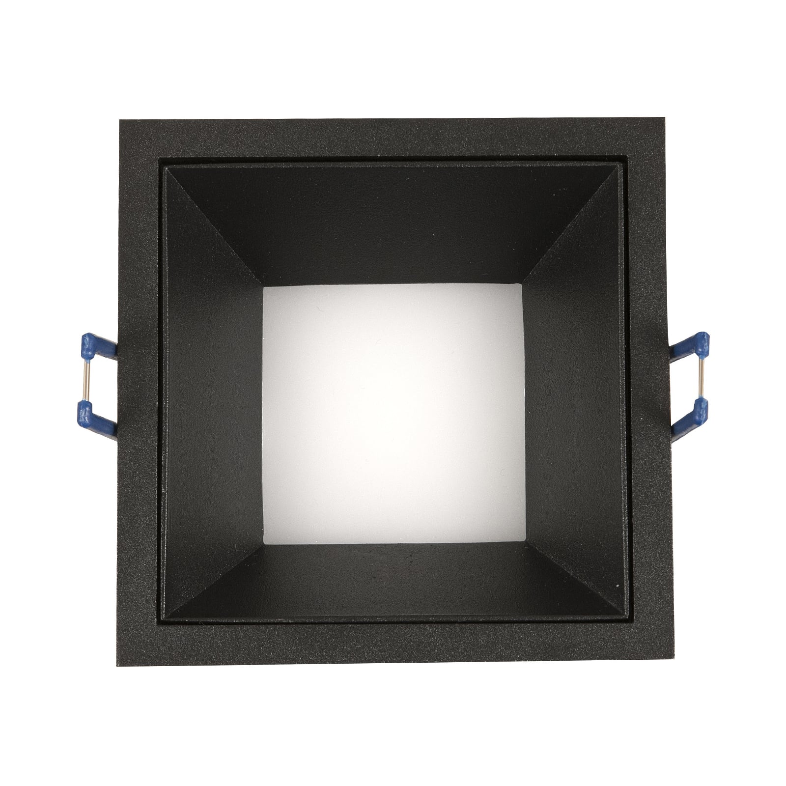 ATILED Kris downlight frame 3,000 K symmetrical black, for Living / Dining Room, aluminium, 8 W, energy efficiency: A+, L: 10.6 cm, W: 10.6 cm