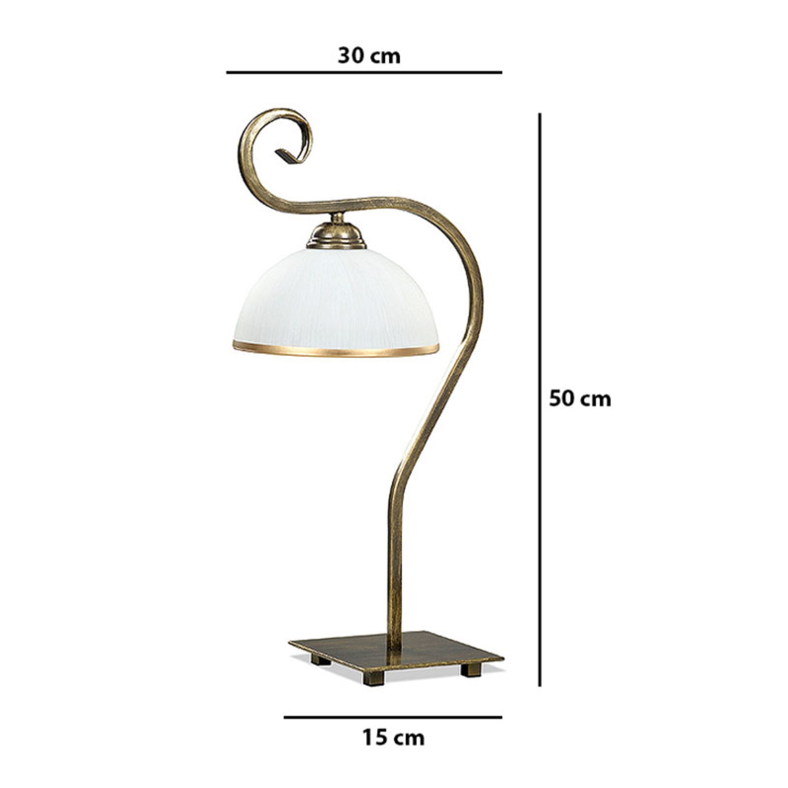 Wivara LN1 table lamp in a classic design, gold