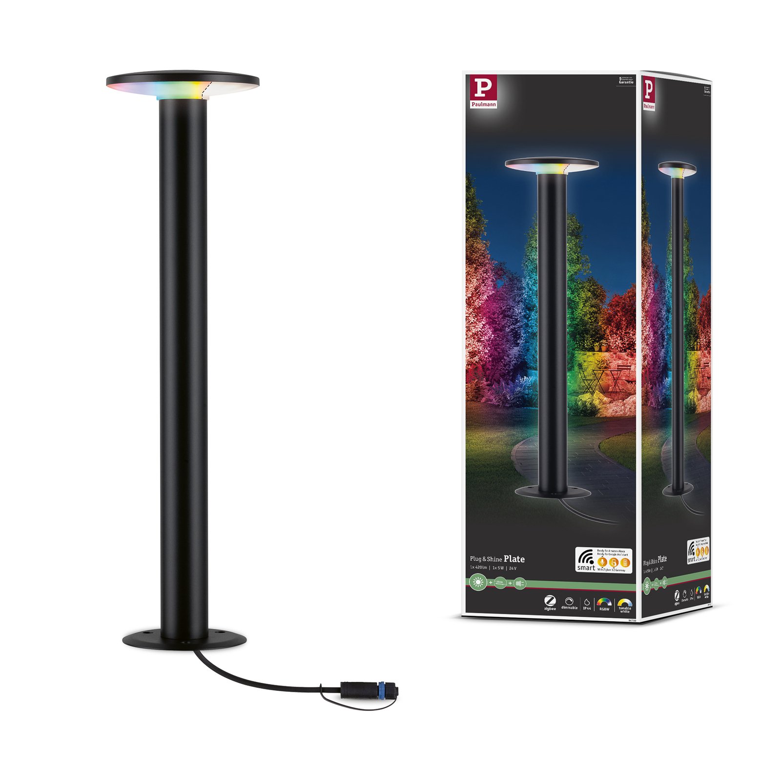 Paulmann Plug & Shine LED tuinpadverlichting Plaat, RGBW, ZigBee