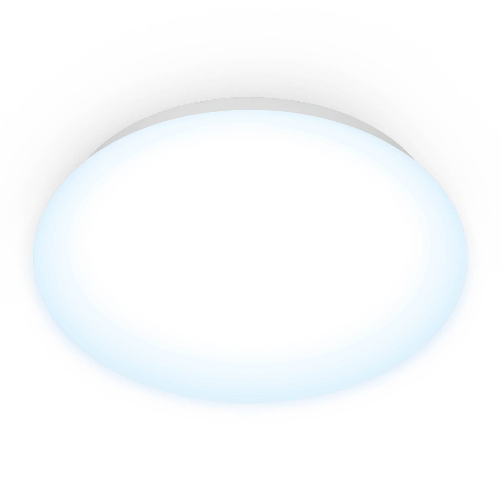 WiZ Adria LED ceiling lamp, 17 W, cool white, for Living / Dining Room, plastic, metal, 17 W, H: 6.8 cm