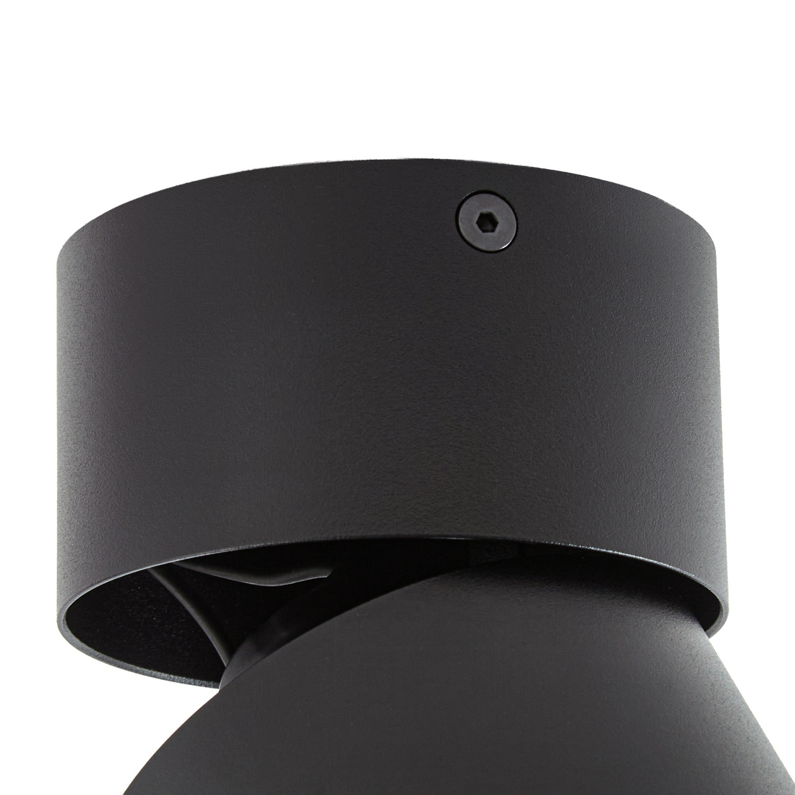 Prios Strahler Rotari basic, 1-flg., schwarz, Ø 9 cm, GU10