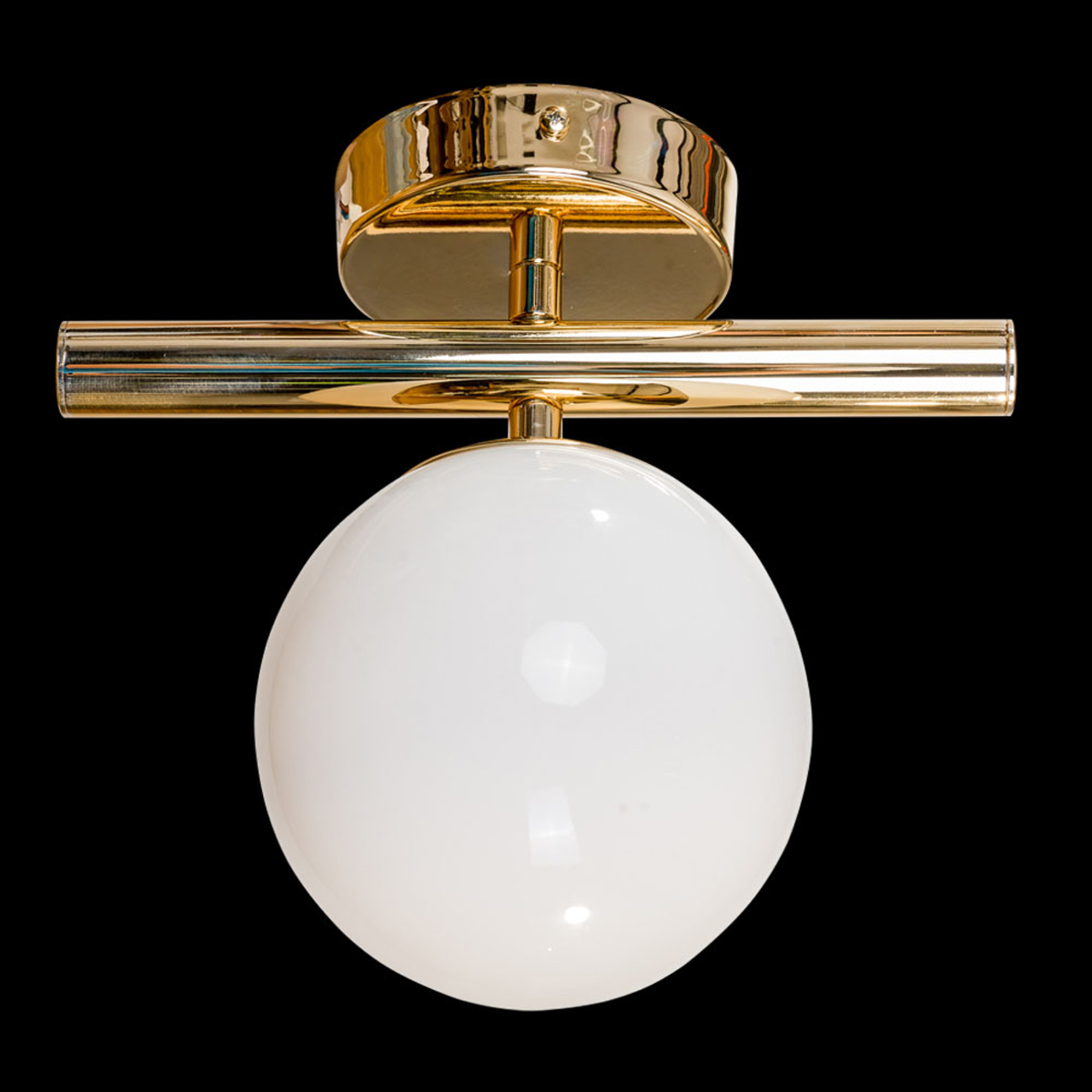 Linea ceiling lamp, gold, one-bulb