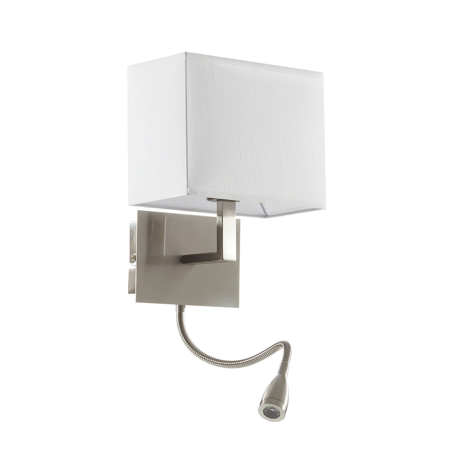 Aplique 6519 con brazo de lectura LED, plateado Aplique 6519 con brazo de lectura LED, plateado