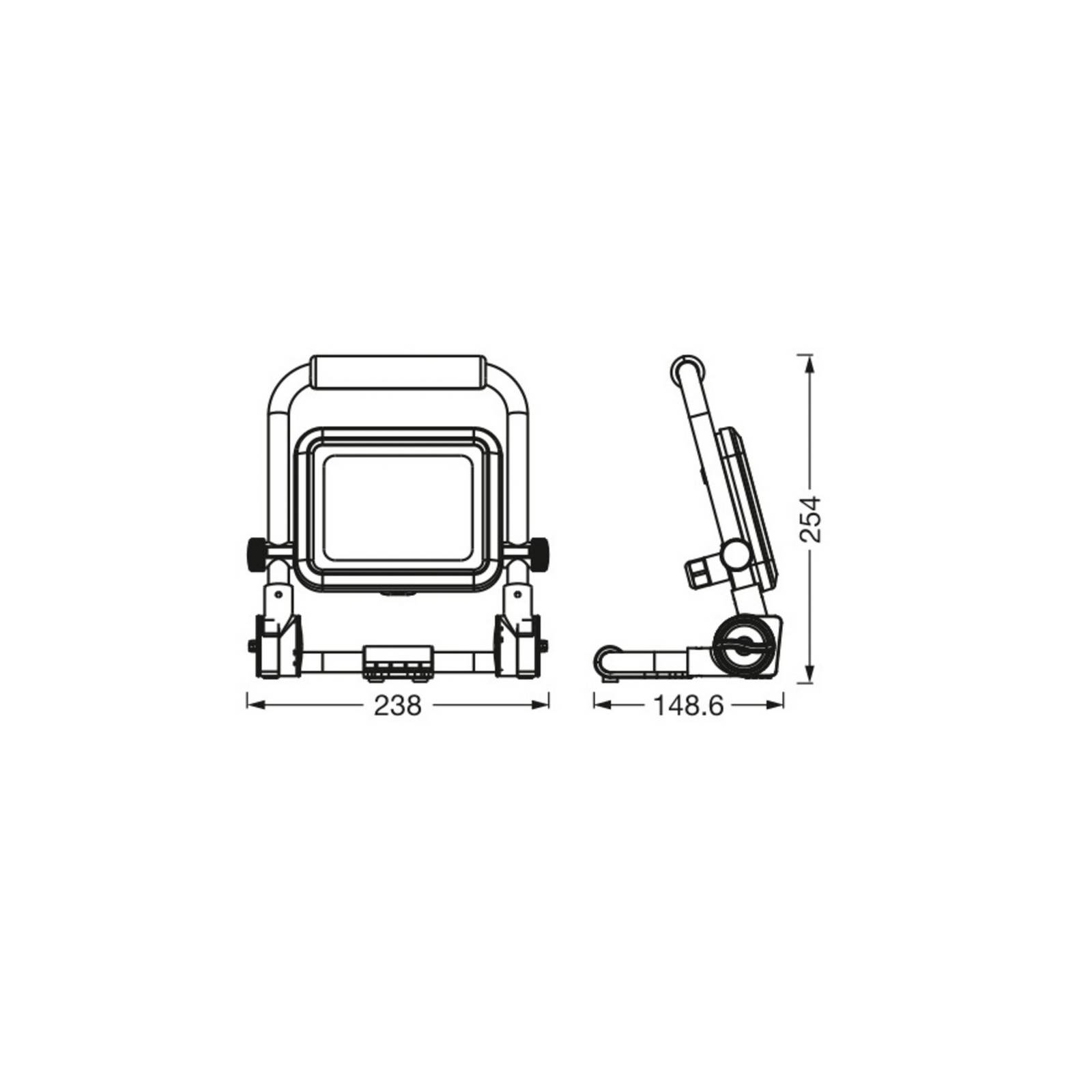 Lampa robocza LED OSRAM VALUE, 20 W, czarna, IP54, 6500 K