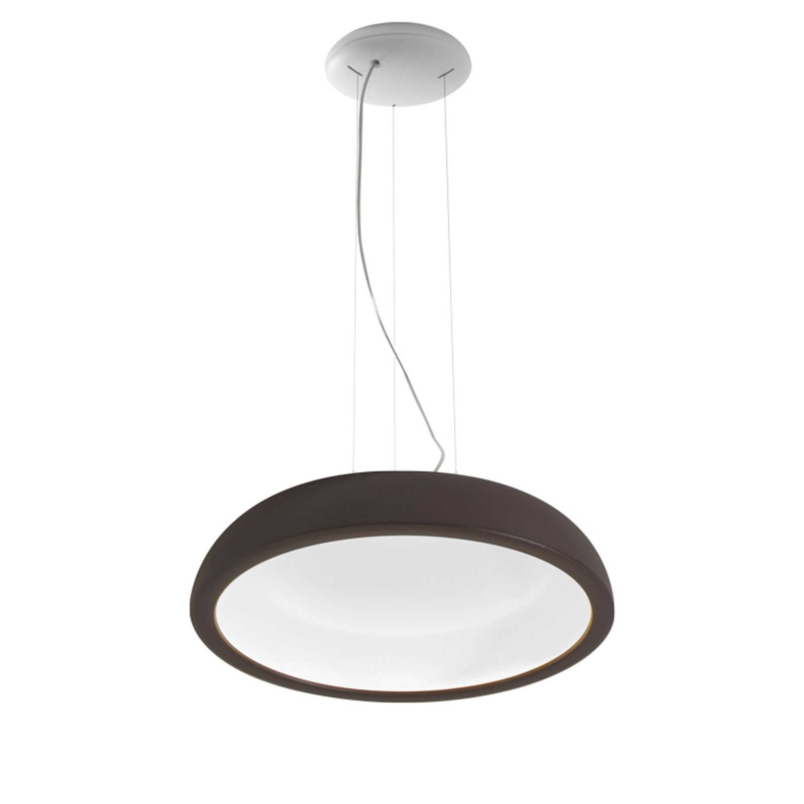 Stilnovo Reflexio suspension LED, Ø 46 cm, brune