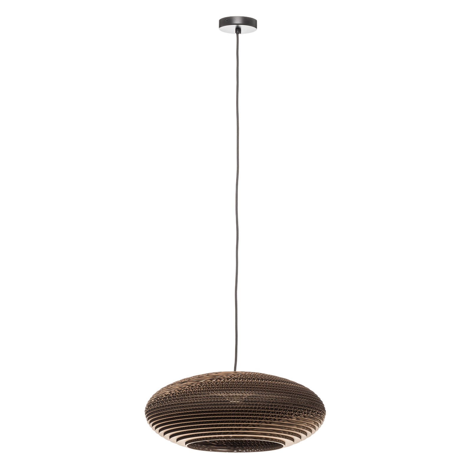 Think Paper Jazzy hanging light with cardboard shade