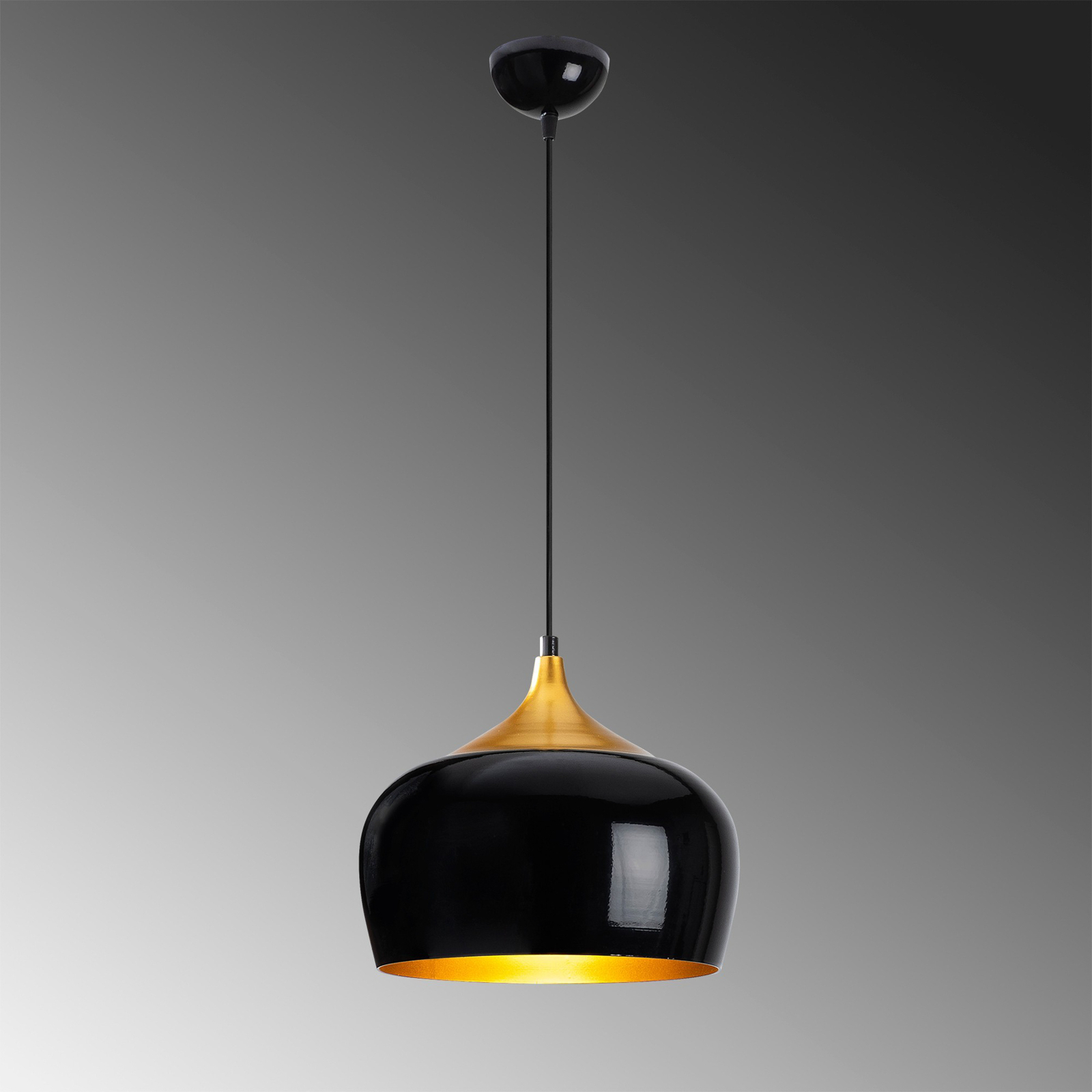 Hanglamp Berceste 212-S Ø30cm zwart/goud