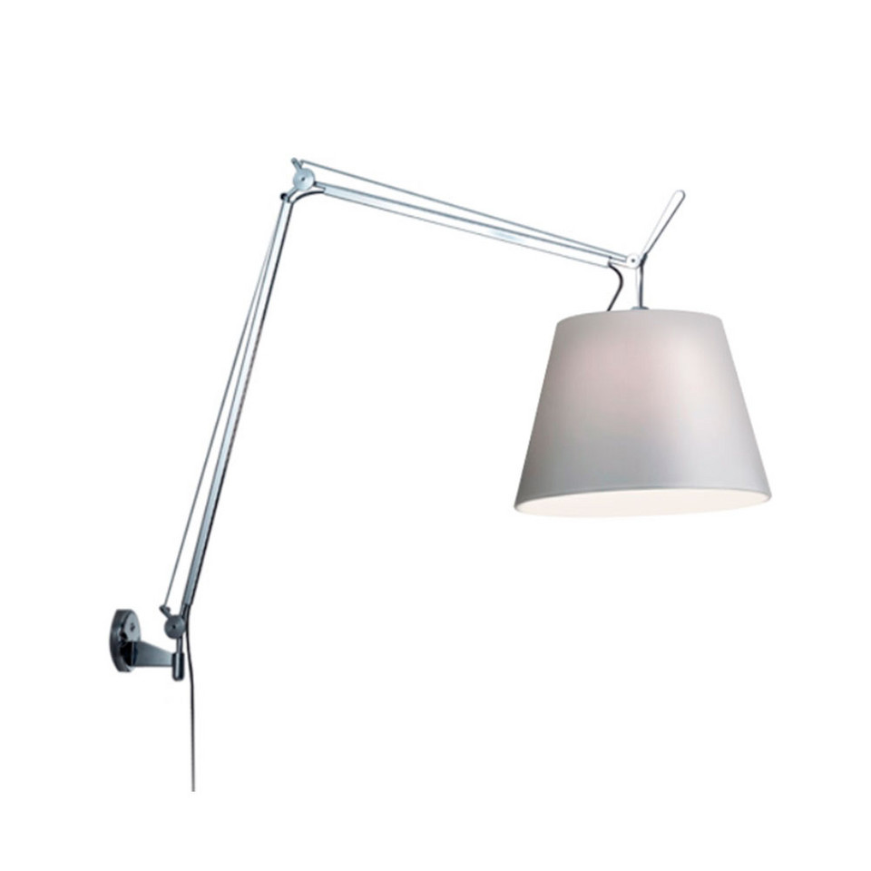Artemide Tolomeo Mega Vägglampa m/Switch Ø360, metallisk från Artemide
