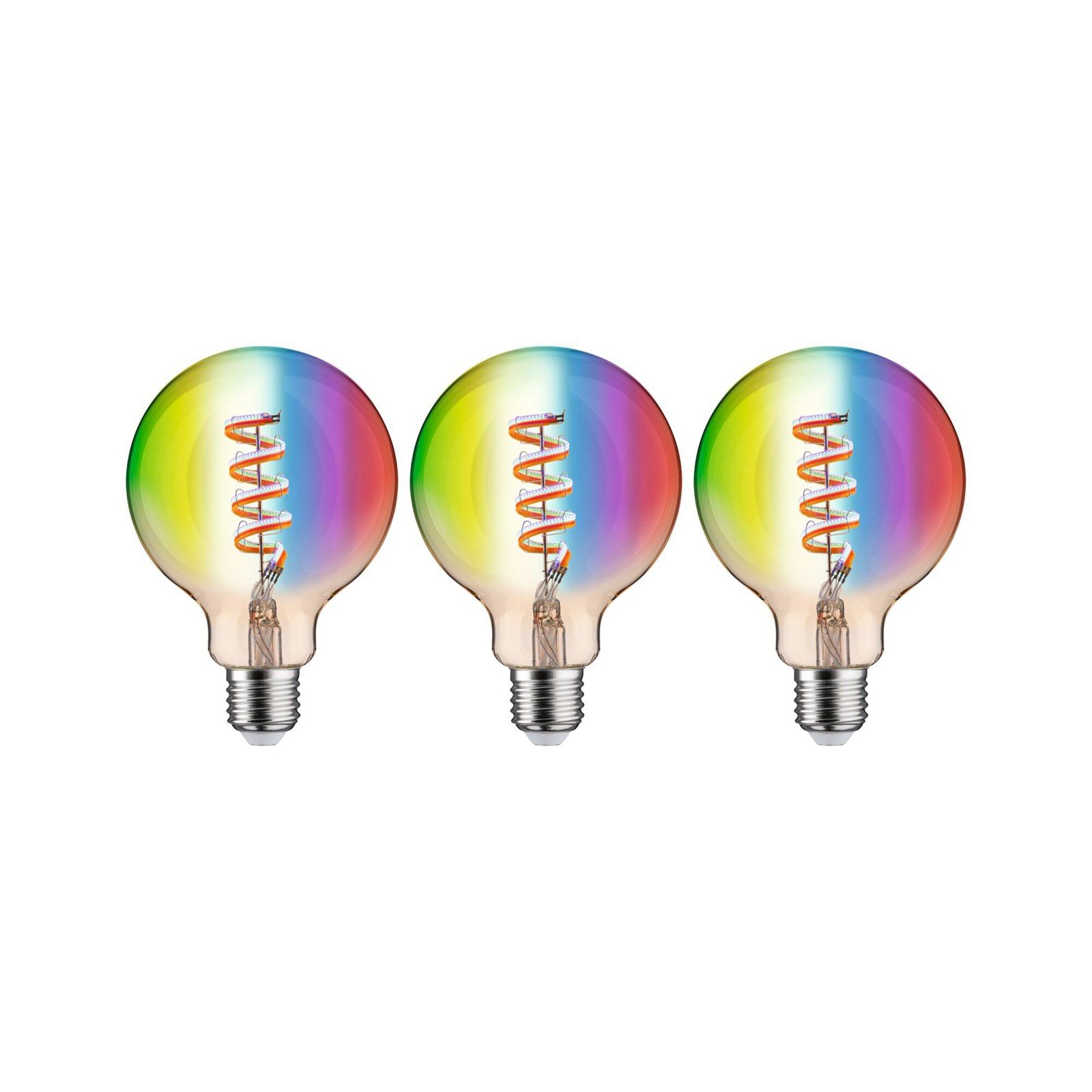 Paulmann globo LED G95 ZigBee E27 6,3W RGBW 3 ud