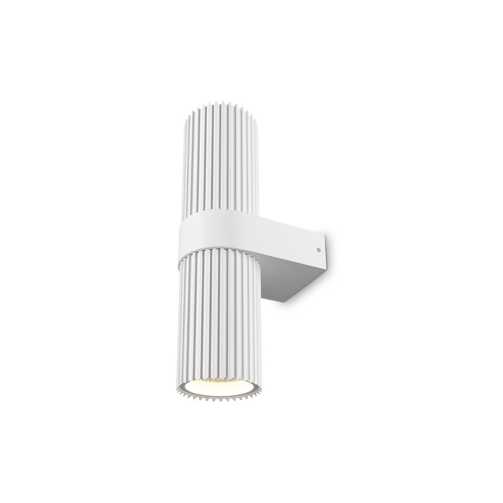 DYNAMICS wall light, white, height 23 cm, metal, up/down