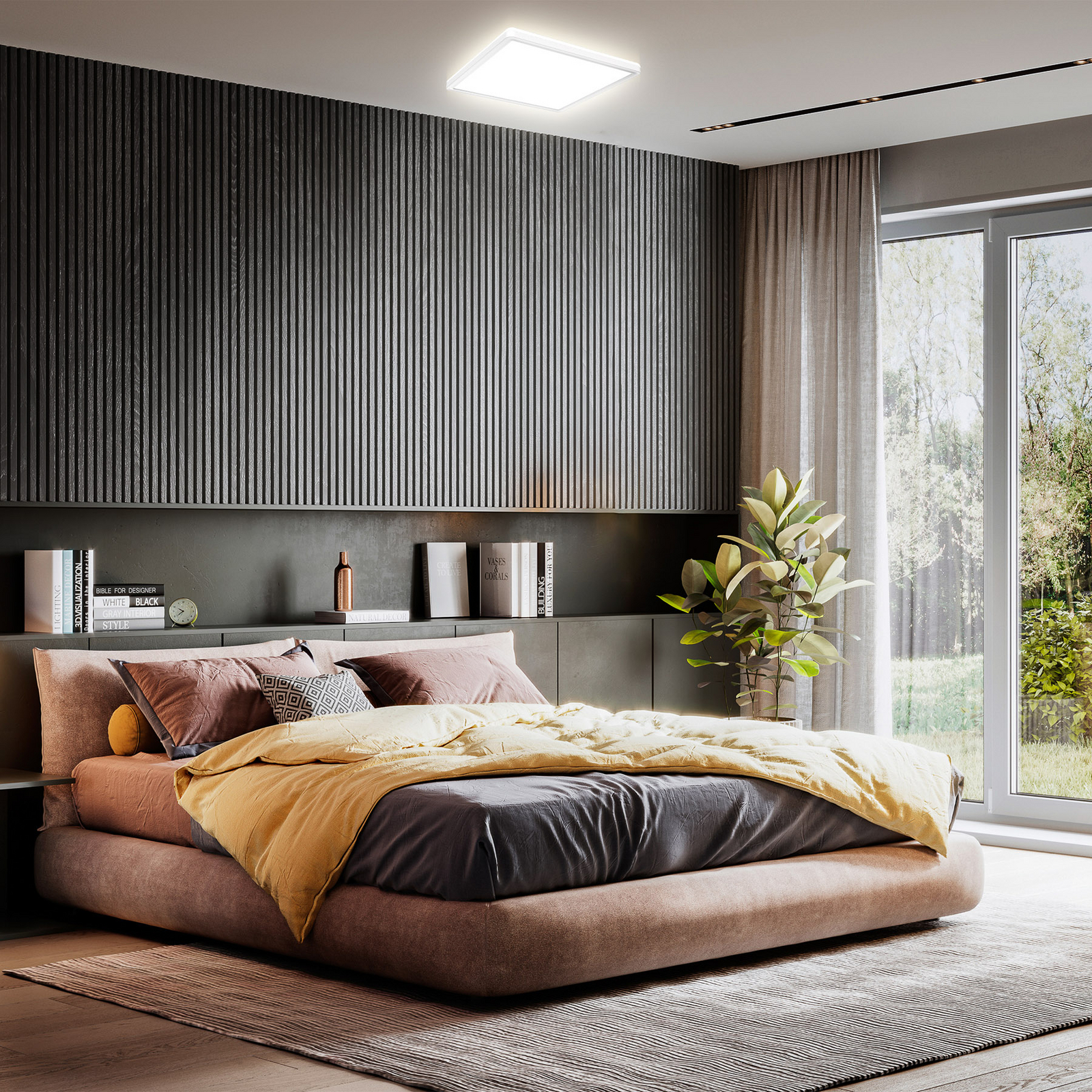 LED paneel Eki, 29 x 29 cm, wit, step-dimbaar, achtergrondverlichting, 4.000K LED paneel Eki, 29 x 29 cm, wit, step-dimbaar, achtergrondverlichting, 4.000K