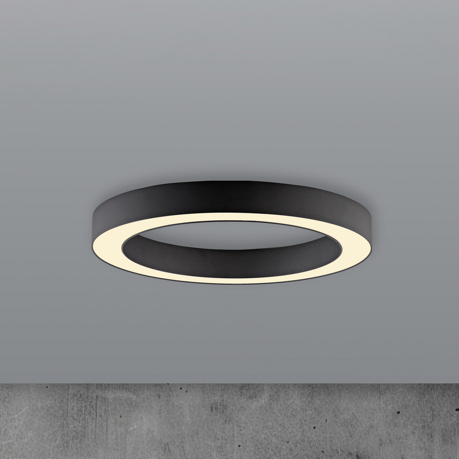 PURE LED stropní svítidlo Lines, Ø 35 cm, grafit, CCT, dálkové ovládání