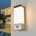 Lindby LED-Außenwandleuchte Severina, 25 cm, Sensor, Stahl