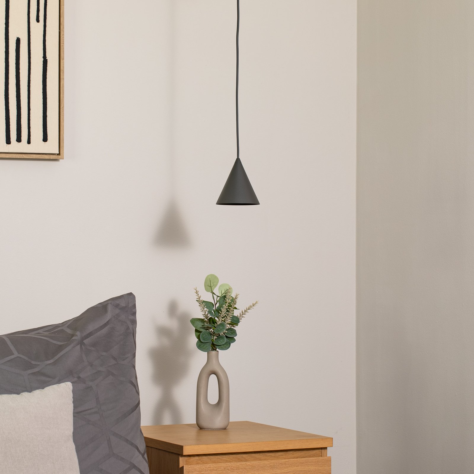 Suspension ZENITH, gris foncé, Ø 11 cm, métal, GU10