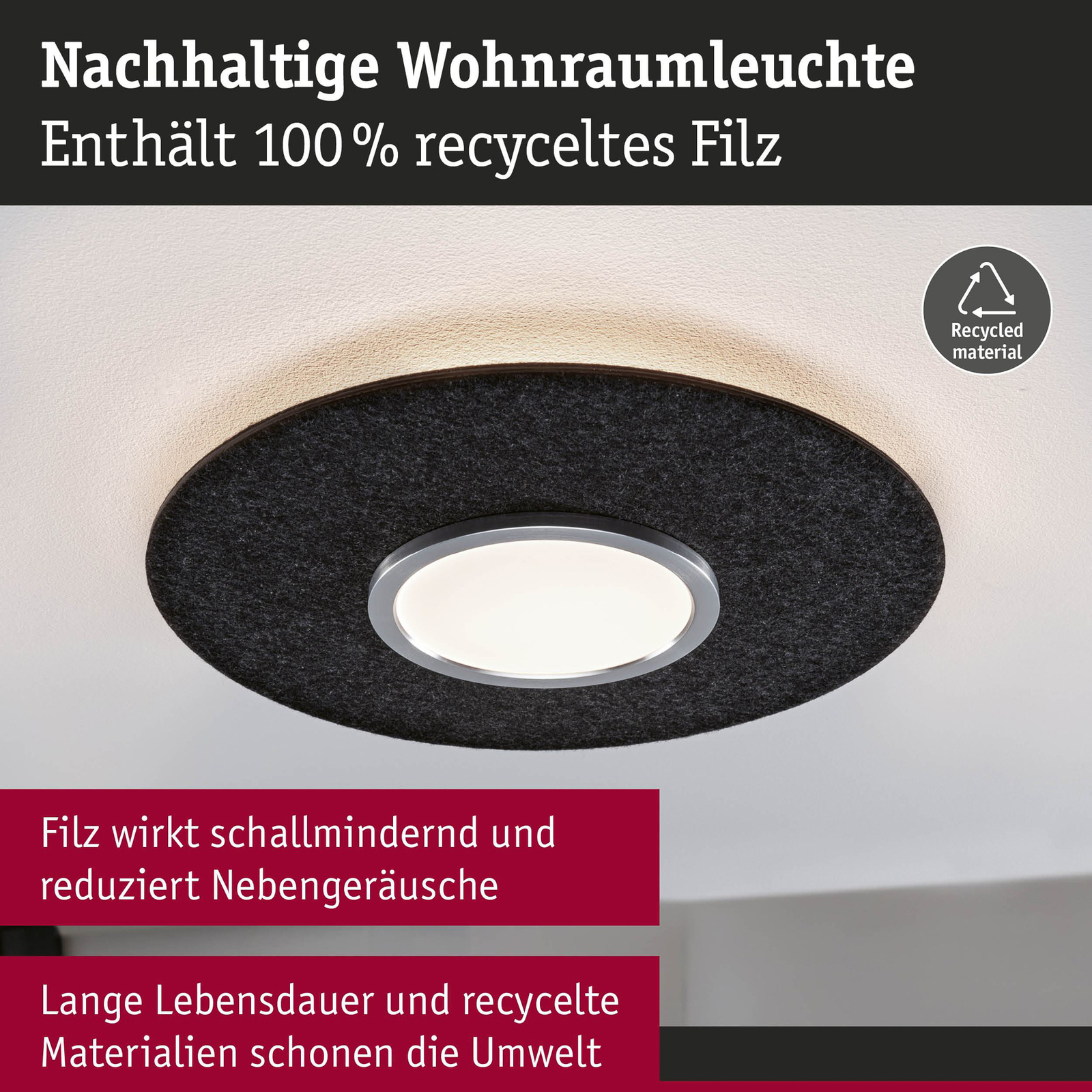 Tulga LED Ceiling Lamp 3-Step-Dim Anthracite - Paulmann