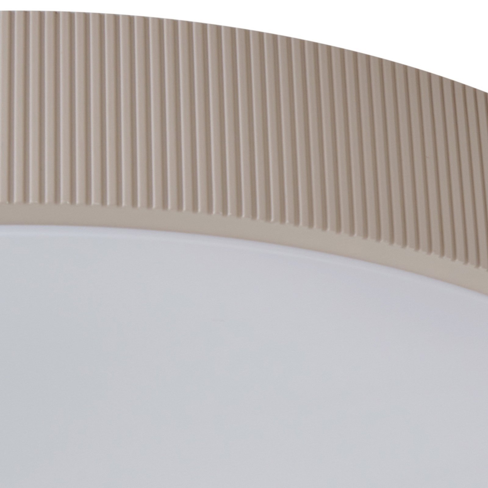 Lindby LED-Deckenlampe Zylo, hellgrau, Ø 49 cm, CCT, dimmbar