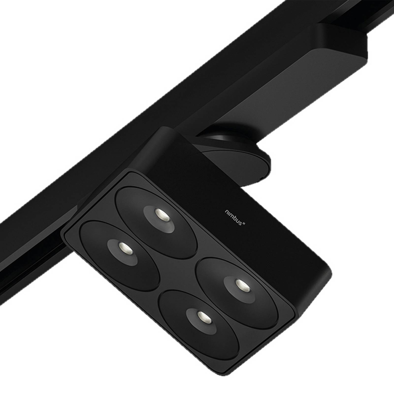 Nimbus Q Four TT Track dimmer fas 40° 940 nero, alluminio, plastica, 16 W, lunghezza: 29 cm, larghezza: 12.8 cm, altezza: 7.1 cm