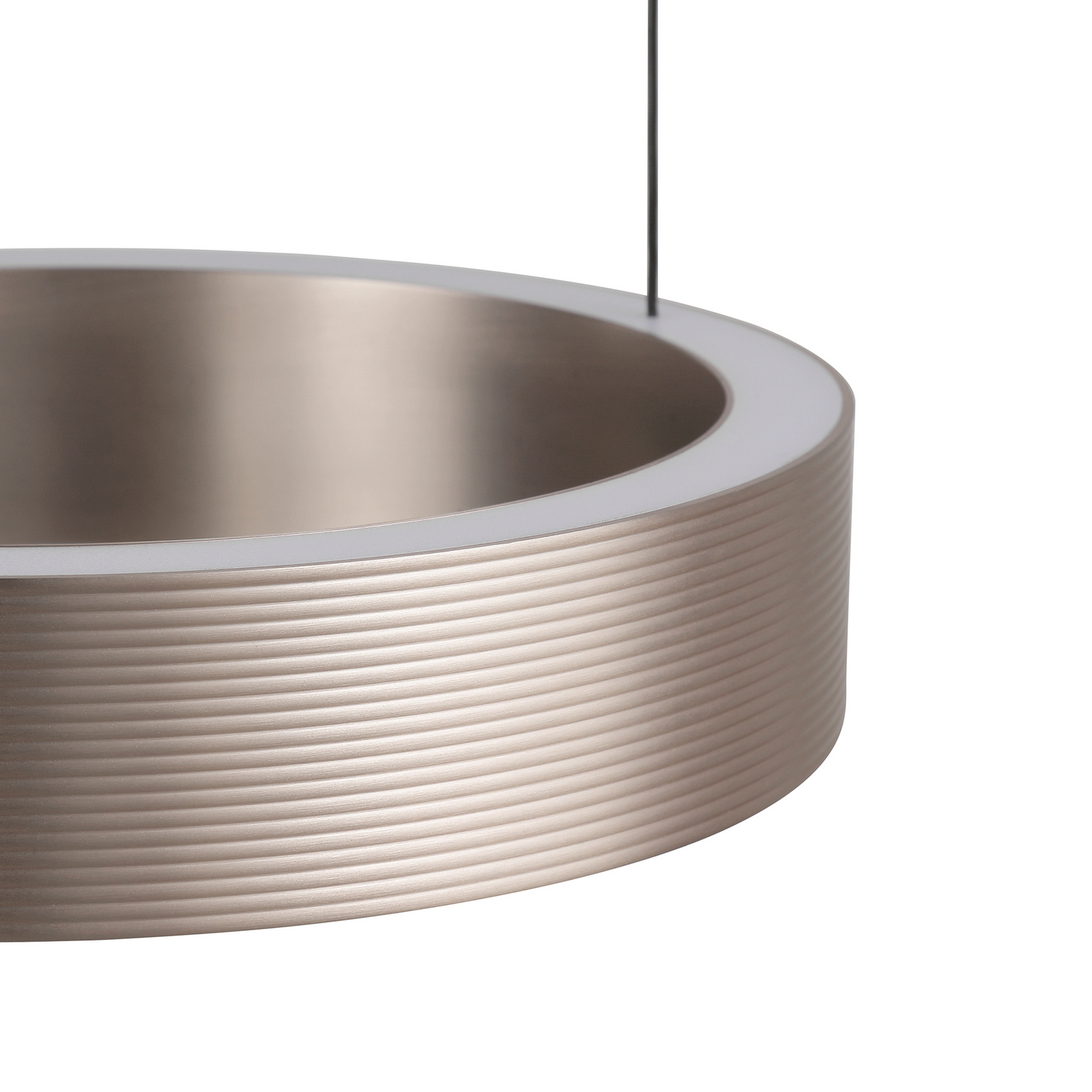 Lampada LED a sospensione Axion, nera/marrone, lunghezza 32 cm, CCT Lampada LED a sospensione Axion, nera/marrone, lunghezza 32 cm, CCT