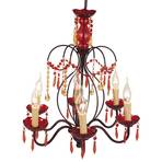 Red Dorota chandelier, acrylic