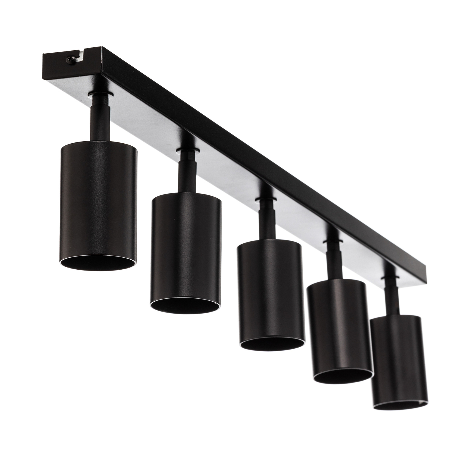 Plafondspot Zoom, 5-lamps, zwart