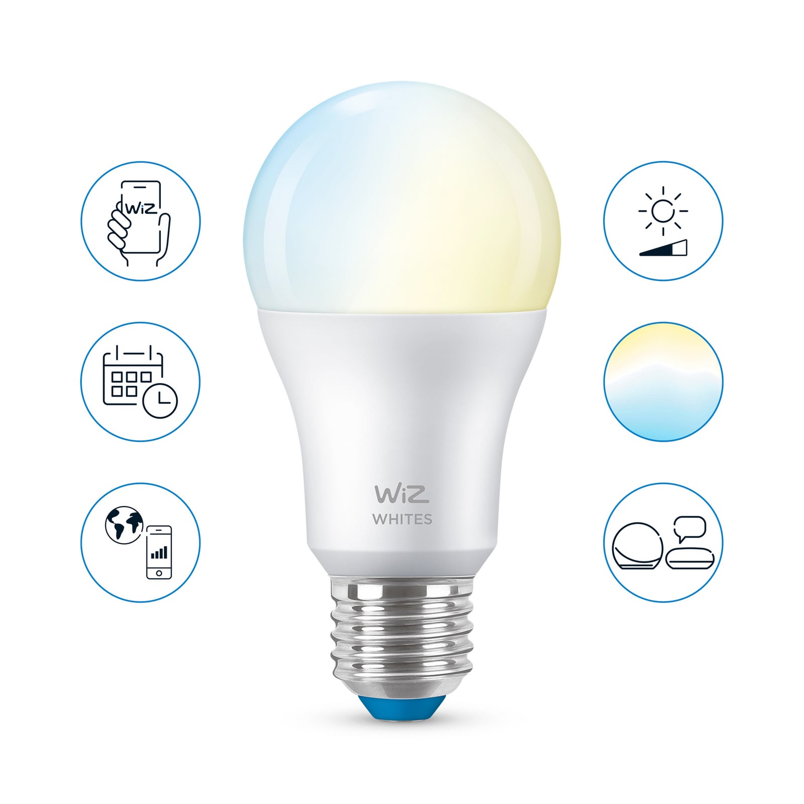 lâmpada LED WiZ A60 Wi-Fi E27 8W CCT lâmpada LED WiZ A60 Wi-Fi E27 8W CCT