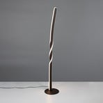 LED podna lampa Ginko, mat crna, metalna, visina 110 cm