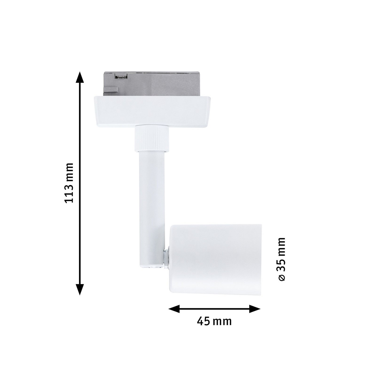 Paulmann URail reflektor za šine, sol, signalno bijela, GU10